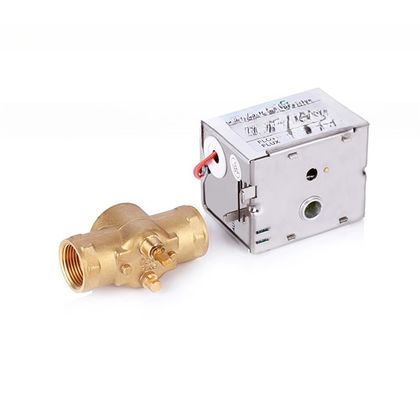 구리 DN20 물 냉각기 FCU HVAC 전기 성능을위한 2 차원 모터화 구역 밸브