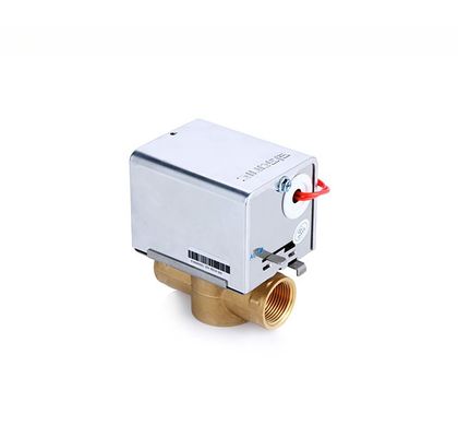 구리 DN20 물 냉각기 FCU HVAC 전기 성능을위한 2 차원 모터화 구역 밸브